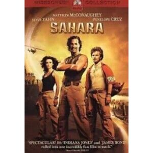 Sahara DVD Movie With Case 2005 Widescreen Rated PG-13 Matthew McConaughey